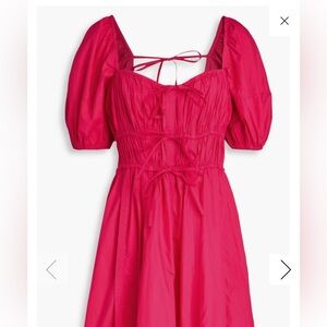 Ulla Johnson Women's Palma Gathered Cotton-poplin Midi Dress SIZE 12